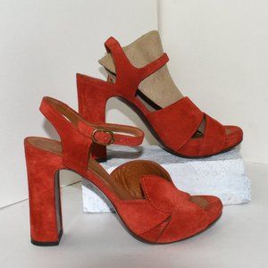 Red Suede Chie Mihara heels
